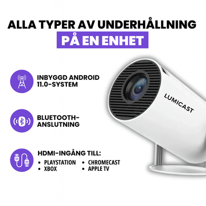 LumiCast - Förvandla väggen till din egen bioskärm.